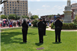 Rearview of the Honor Guard and Crowd