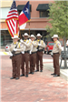 Color Guard Holding the American Flag in Formation