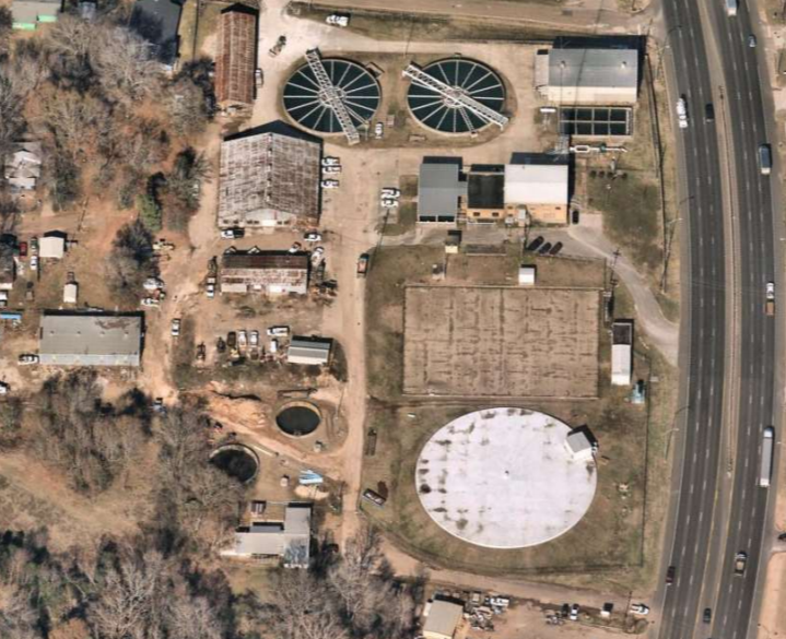 water treatment plant - aerial